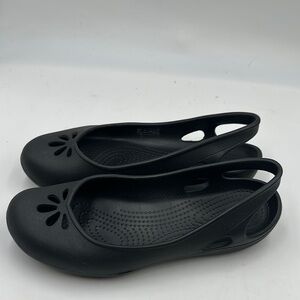 Women's Crocs Taylor Slingback Size 8 Black Casual Comfort Shoes